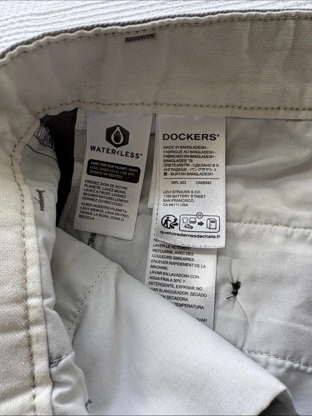 Dockers Men's Gray Flat Front Cotton Shorts